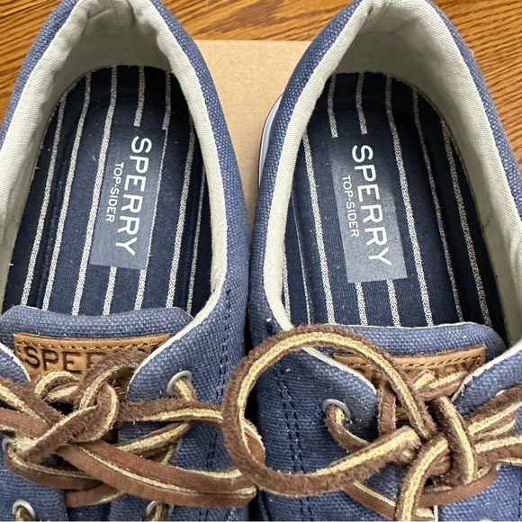 SPERRY MEN’S CANVAS SNEAKER | BLUE | SZ 8.5 | - Picture 4 of 10